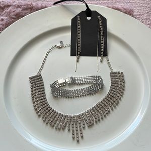 New CZ necklace, earrings & bracelet✨